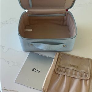 BEIS Light Blue and Beige Cosmetic Bag Set